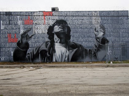 El Mac et Retna – Primary Flight graffiti 2009