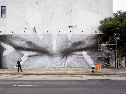 JR – « Lakota, North Dakota » – Inside out project Houston and Bowery 2011