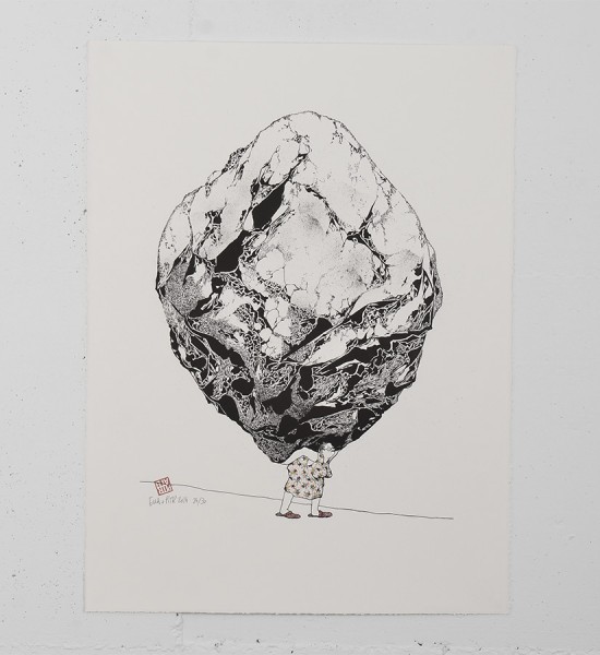 ella & pitr le poids des choses art print lithographie street art urbain lithography graffiti artwork