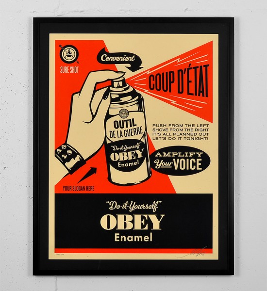 obey coup d'etat print shepard fairey graffiti street art urbain obey giant serigraphie