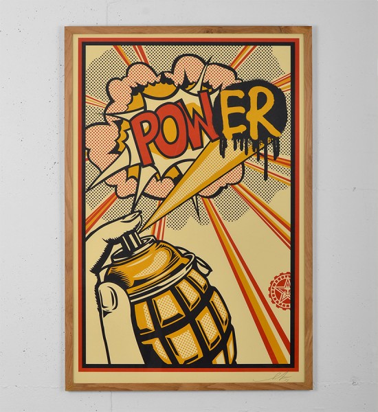 obey power print shepard fairey graffiti obey giant street art urbain mural offset