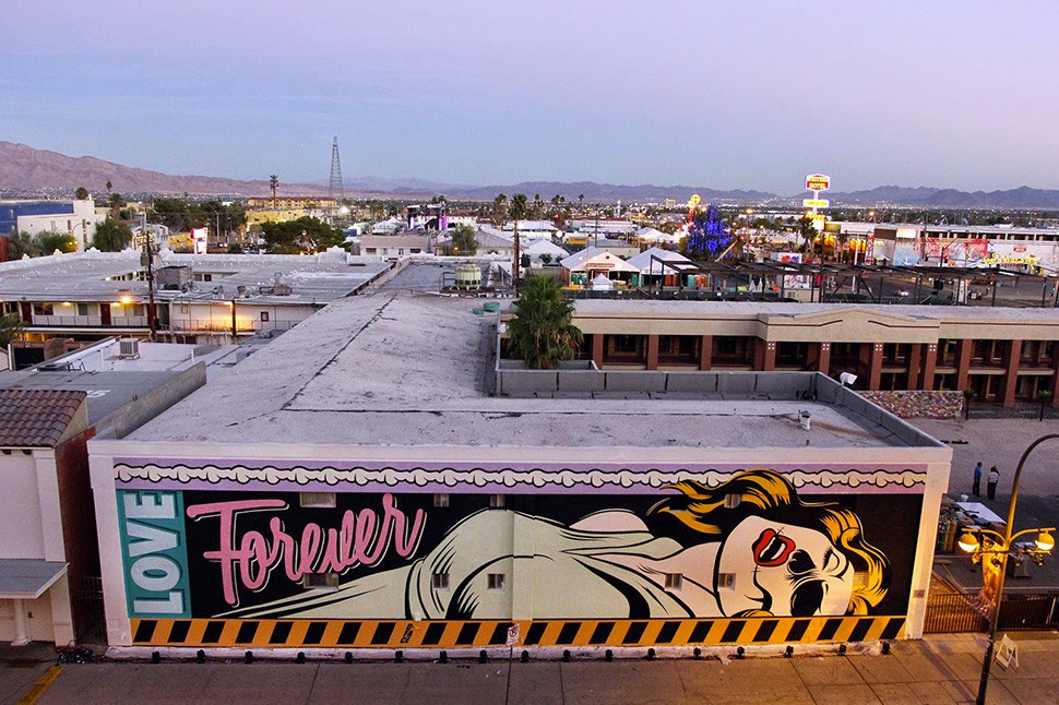 dface d*face love forever mural las vegas life is beautifull festival graffiti street art pop art 2