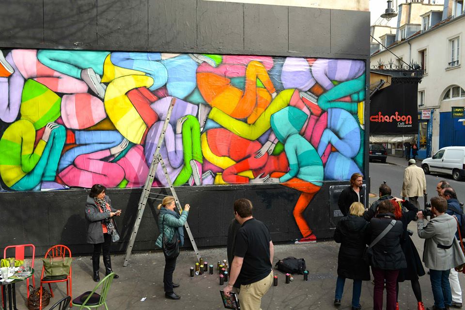 Video de Seth peignant le M.U.R. rue Oberkampf a Paris 3