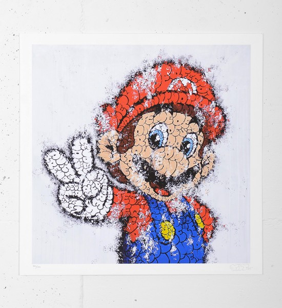 Entitled "Super Mario", this giclee print by Tilt is an edition of 100 + 15 artist's proof. Made in august 2012, it is signed and numbered 100/100 by the artist. Format : 17 x 17 inches (43 x 43 cm). The work is sold unframed.