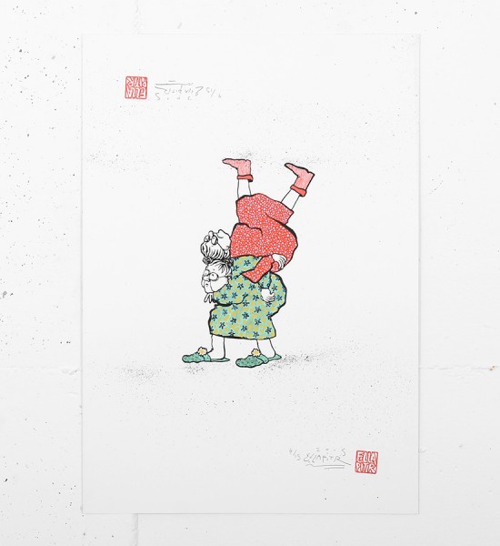 ella et pitr_ellapitr_serigraphie_screen print_dessin art work oeuvre mamies_-scarabees_art_street_geant_anamorphose_19