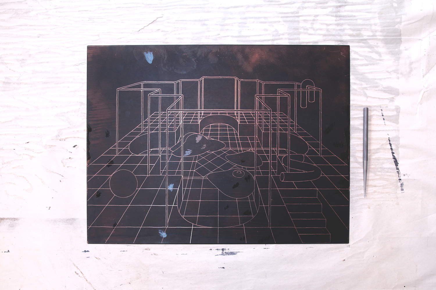 ugo-gattoni-sybille-bath-etching-eau-forte-gravure-edition-pointe-seche-cuivre-copper-taille-douce-sold-art-17
