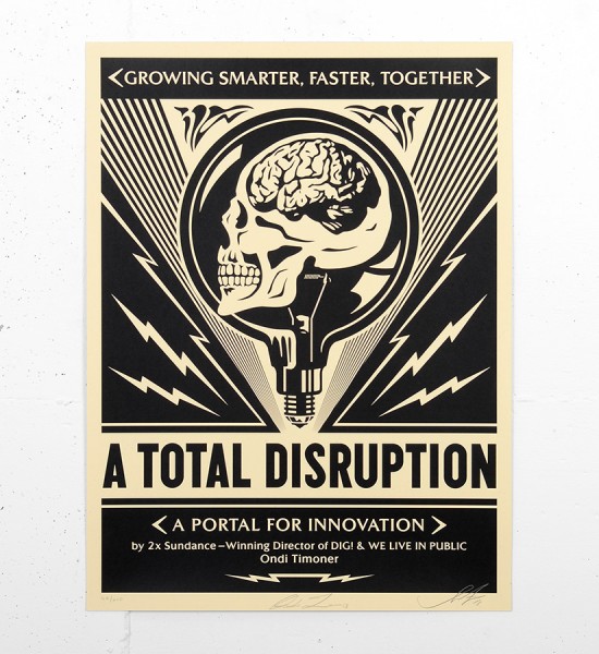 Shepard Fairey Obey A total disruption screen print serigraphie