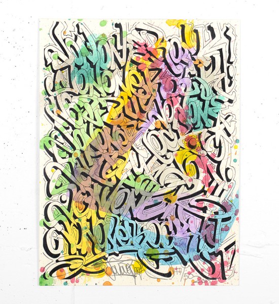 Jonone Fireworks screen print enhanced serigraphie rehaussee John Andrew Perello graffiti Jon156 art_1