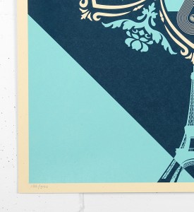 Shepard Fairey obey giant screen print A delicate balance serigraphie oeuvre artwork Earth Crisis cop21 eiffel tower paris_2 Shepard Fairey obey giant screen print A delicate balance serigraphie oeuvre artwork Earth Crisis cop21 eiffel tower paris_2