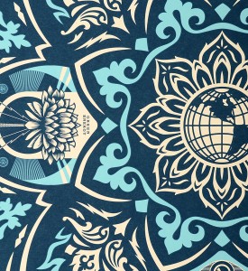 Shepard Fairey obey giant screen print A delicate balance serigraphie oeuvre artwork Earth Crisis cop21 eiffel tower paris_4 Shepard Fairey obey giant screen print A delicate balance serigraphie oeuvre artwork Earth Crisis cop21 eiffel tower paris_4
