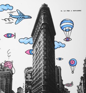 Andre Saraiva le fer a repasser flatiron building New York artwork screen print oeuvre serigraphie detail 2