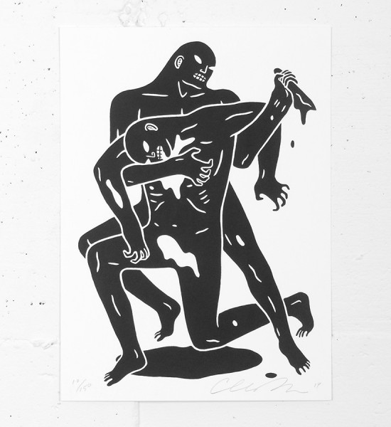 Entitled "Evil", this screen print by Cleon Peterson is an edition of 150. Made in 2014, it is signed and numbered by the artist. Format : 8 x 11 inches (20,3 x 27,9 cm). The work is sold unframed.