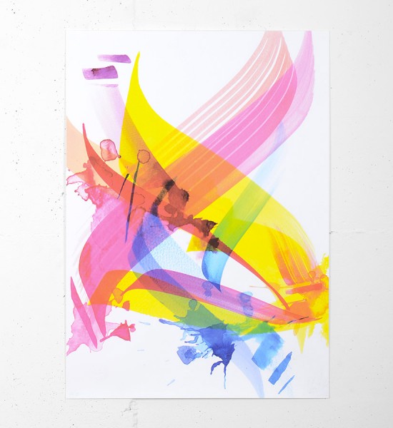 Entitled "Reflections", this screen print by Madc is an edition of 100. Made in 2014, it is signed and numbered by the artist. Format : 19,7 x 27,5 inches (50 x 70 cm). The work is sold unframed.