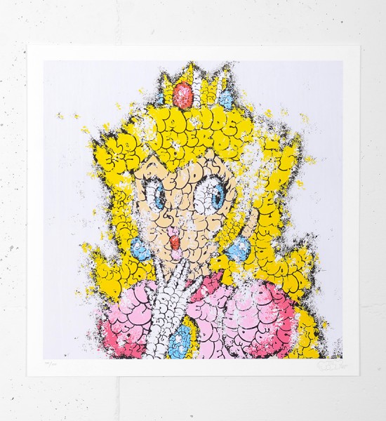 Entitled "Peach", this giclee print by Tilt is an edition of 100 + 15 artist's proof. Made in august 2012, it is signed and numbered 100/100 by the artist. Format : 17 x 17 inches (43 x 43 cm). The work is sold unframed.