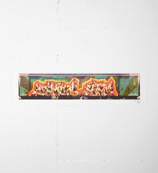 This print by Seen is an edition of 50. It is signed and numbered by the artist. Format : 40 x 11,2 inches (101,8 x 28,7 cm). The work is sold unframed.