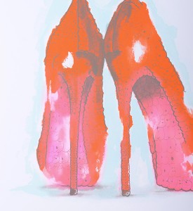 Tilt Closer To God In Heels screen print artwork serigraphie oeuvre detail 1