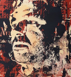Vhils Alexandre Farto Corpocracy artwork enhanced screen print oeuvre art serigraphie rehaussee detail 1