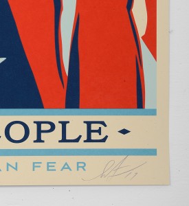 Shepard Fairey Obey Giant Greater than fear artwork screen print oeuvre art serigraphie 2017 limited edtion 450 signature signed