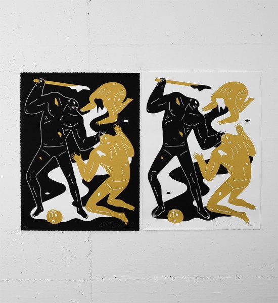 Cleon-Peterson-Violence-Print-Art-Black-Gold-SET