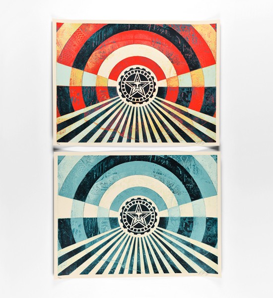 shepard-fairey-obey-giant-tunnel-vision-version-2-set-alternate-gold-and-alternate-blue-version-artworks-art-screen-prints-2018-limited-edition-700