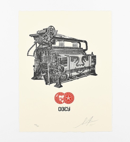 shepard fairey obey giant Obey loom letterpress artwork art 2015 limited edition 450