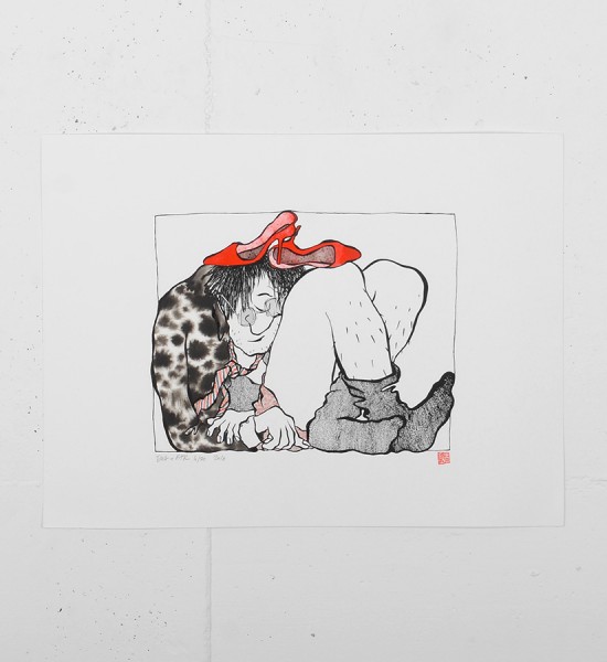 ella-pitr-Lendemain de fete 4-screen-print-enhanced serigraphie rehaussee artwork oeuvre art