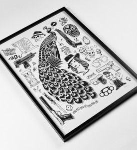 Mike-Giant-Unknown-Tattoo-Artist-Screen-print-Limited-edition-Signed Mike-Giant-Unknown-Tattoo-Artist-Screen-print-Limited-edition-Signed
