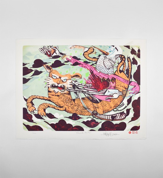 alexone-alexandre-dizac-chevauche-ton-tigre-ride-the-tiger-artwork-lithographie-atelier-clot-bramsen-brunholt-martial