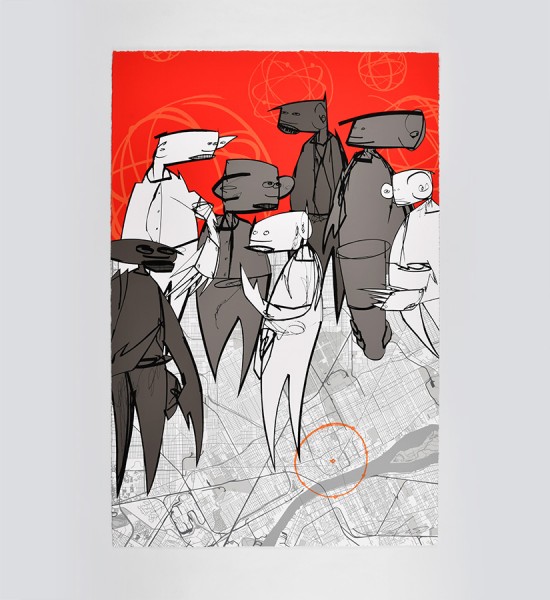 futura 2000 crowd control red,