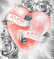 El Mac Miles MacGregor Amor y Arte artwork screen print oeuvre serigraphie 2017 edition 90 detail 1