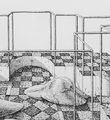 ugo-gattoni-sybille-bath-etching-eau-forte-gravure-edition-pointe-seche-cuivre-copper-taille-douce-gravure-illustration-soldart-urdla-made in France-1