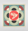 Geometric dove (version bleu)